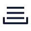 Queue icon with stroke sharp style