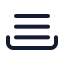 Queue icon with stroke standard style