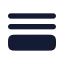Queue icon with solid rounded style