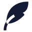 Quillwrite icon with solid sharp style
