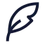 Quillwrite icon with stroke sharp style
