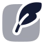 Quillwrite icon with bulk rounded style