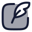 Quillwrite icon with duotone rounded style