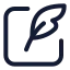 Quillwrite icon with stroke standard style