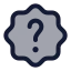 Quiz icon with duotone rounded style