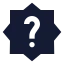 Quiz icon with solid sharp style