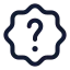 Quiz icon with stroke rounded style