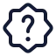 Quiz icon with stroke standard style