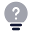 Quiz icon with bulk rounded style