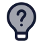 Quiz icon with duotone rounded style