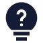 Quiz icon with solid sharp style