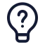 Quiz icon with stroke rounded style