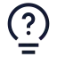 Quiz icon with stroke sharp style