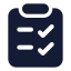 Quiz icon with solid standard style