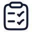Quiz icon with stroke rounded style