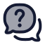 Quiz icon with duotone rounded style