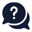 Quiz icon with solid sharp style