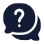 Quiz icon with solid standard style