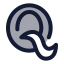 Quora icon with duotone rounded style