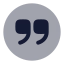 Quotedowncircle icon with bulk rounded style
