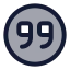 Quotedowncircle icon with duotone standard style