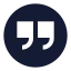 Quotedowncircle icon with solid sharp style