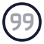 Quotedowncircle icon with twotone rounded style