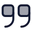 Quotedown icon with duotone standard style