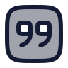 Quote Down Square icon preview