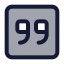 Quotedownsquare icon with duotone standard style