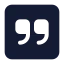 Quotedownsquare icon with solid standard style