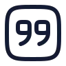 Quote Down Square icon preview
