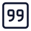 Quotedownsquare icon with stroke standard style