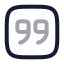 Quotedownsquare icon with twotone rounded style
