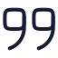 Quotedown icon with stroke rounded style