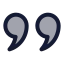 Quote icon with duotone standard style
