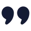 Quote icon with solid rounded style