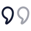 Quote icon with twotone rounded style