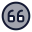 Quoteupcircle icon with duotone standard style