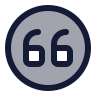 Quote Up Circle icon preview