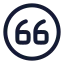 Quoteupcircle icon with stroke rounded style