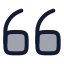 Quoteup icon with duotone rounded style
