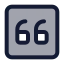 Quoteupsquare icon with duotone standard style
