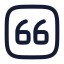 Quoteupsquare icon with stroke rounded style