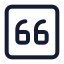 Quoteupsquare icon with stroke standard style