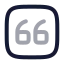 Quoteupsquare icon with twotone rounded style