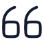 Quoteup icon with stroke rounded style