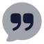 Quotes icon with bulk rounded style