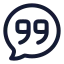 Quotes icon with stroke rounded style