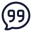 Quotes icon with stroke standard style